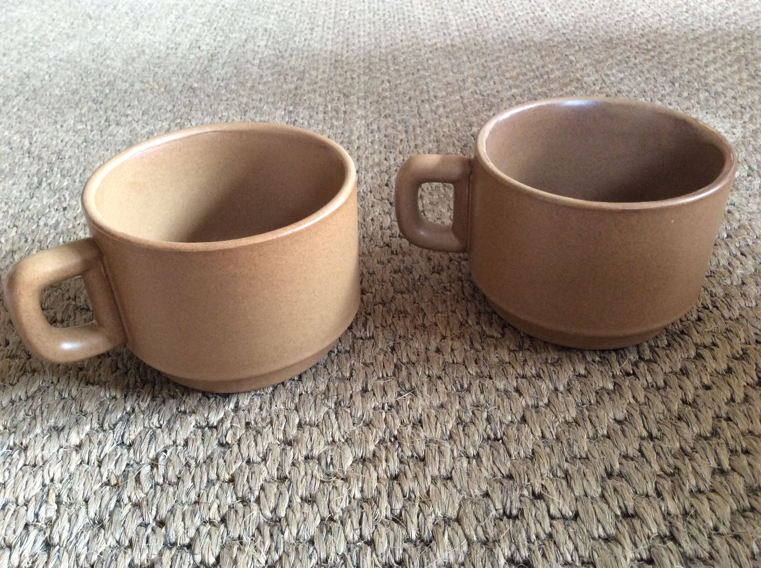 Duo of sandstone cups