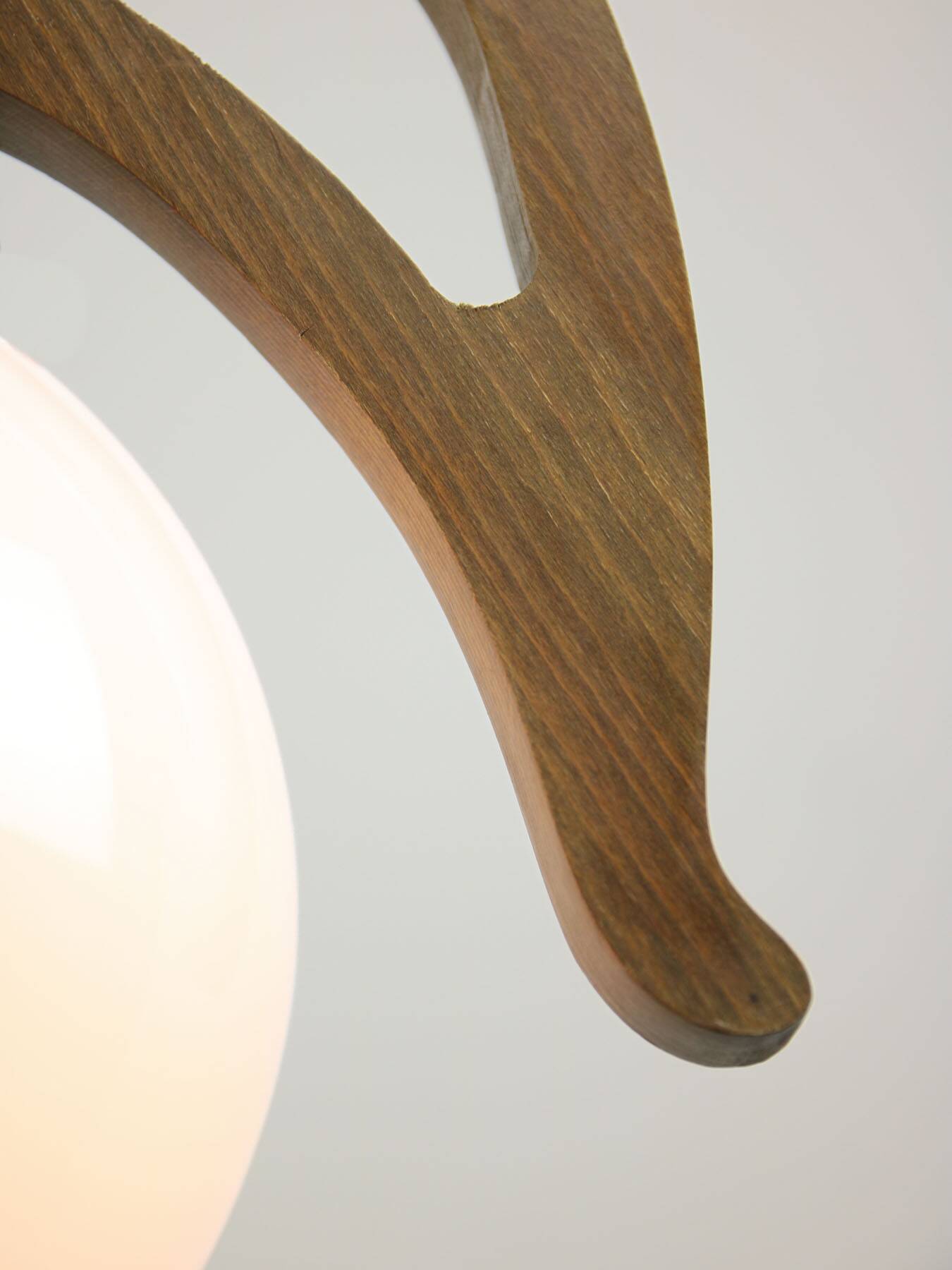 Mid-Century Scandinavian Chrome & Opaline Pendant Lamp, 1960s