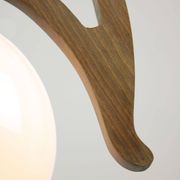 Mid-Century Scandinavian Chrome & Opaline Pendant Lamp, 1960s