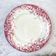 6 flat plates red iron earth longwy "reeds"