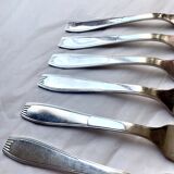 Christofle cutlery set - 11 fourchettes de table et 11 cuillères à soupe - Art déco - Métal argenté