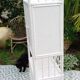 White rattan shelf