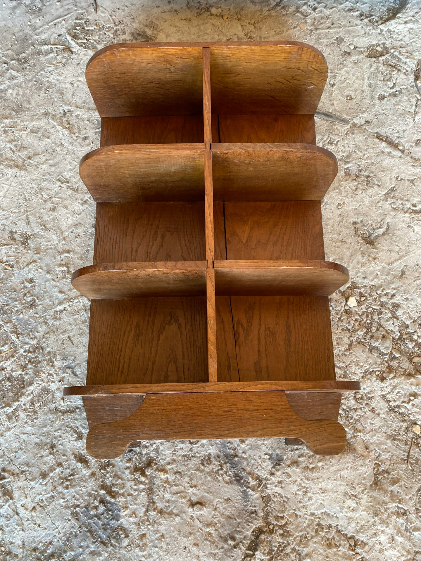 Shelf antique furniture art deco oak wood 1920s 1930s vintage