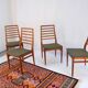 1960s-70s style chairs (4 pieces) in teak, retro vintage style.
