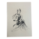 Tableau signé fusain portrait féminin « lady »