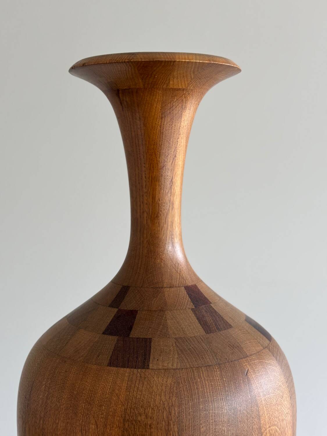 Hardwood Art Vase attributed to Maurice Bonami for De Coene Frères,