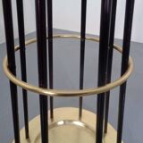 Italian copper and steel tubular coat rack, 1950s