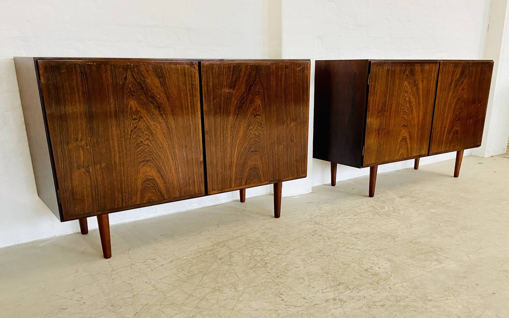 Vintage retro Danish mid-century rosewood sideboards by Gunni Omann 1960s