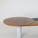 Unique desk Carrara marble & burl wood - Italy, 1980s