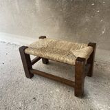 Beech and straw footrest