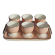 6 Egg cups on vintage Villeroy & Boch tray