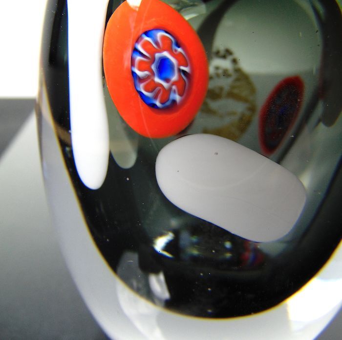 Maxence Parot - Unique Opaline and Gold Color Transparency Bottle - Glass