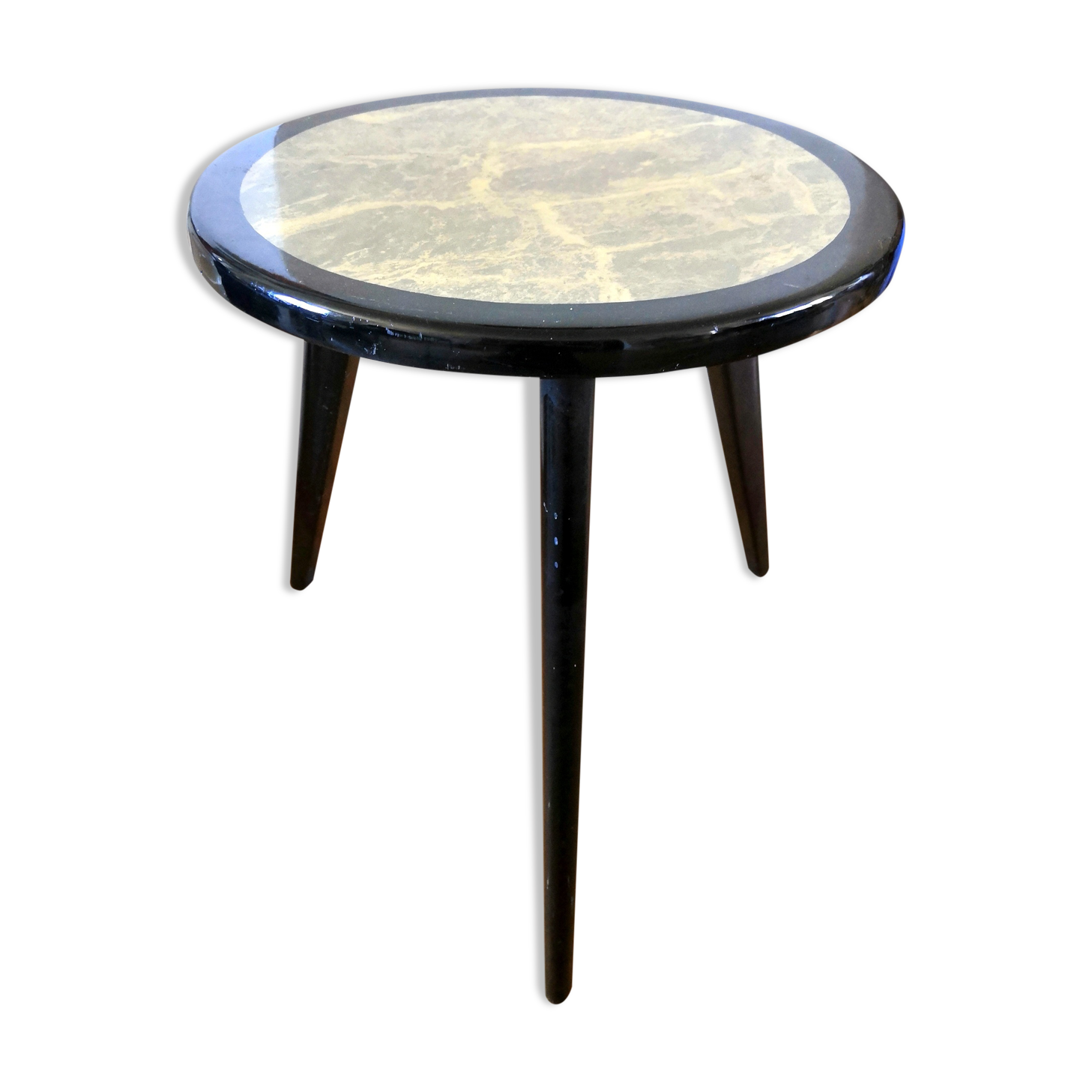 Pedestal table piece of sofa fiberglass 60s