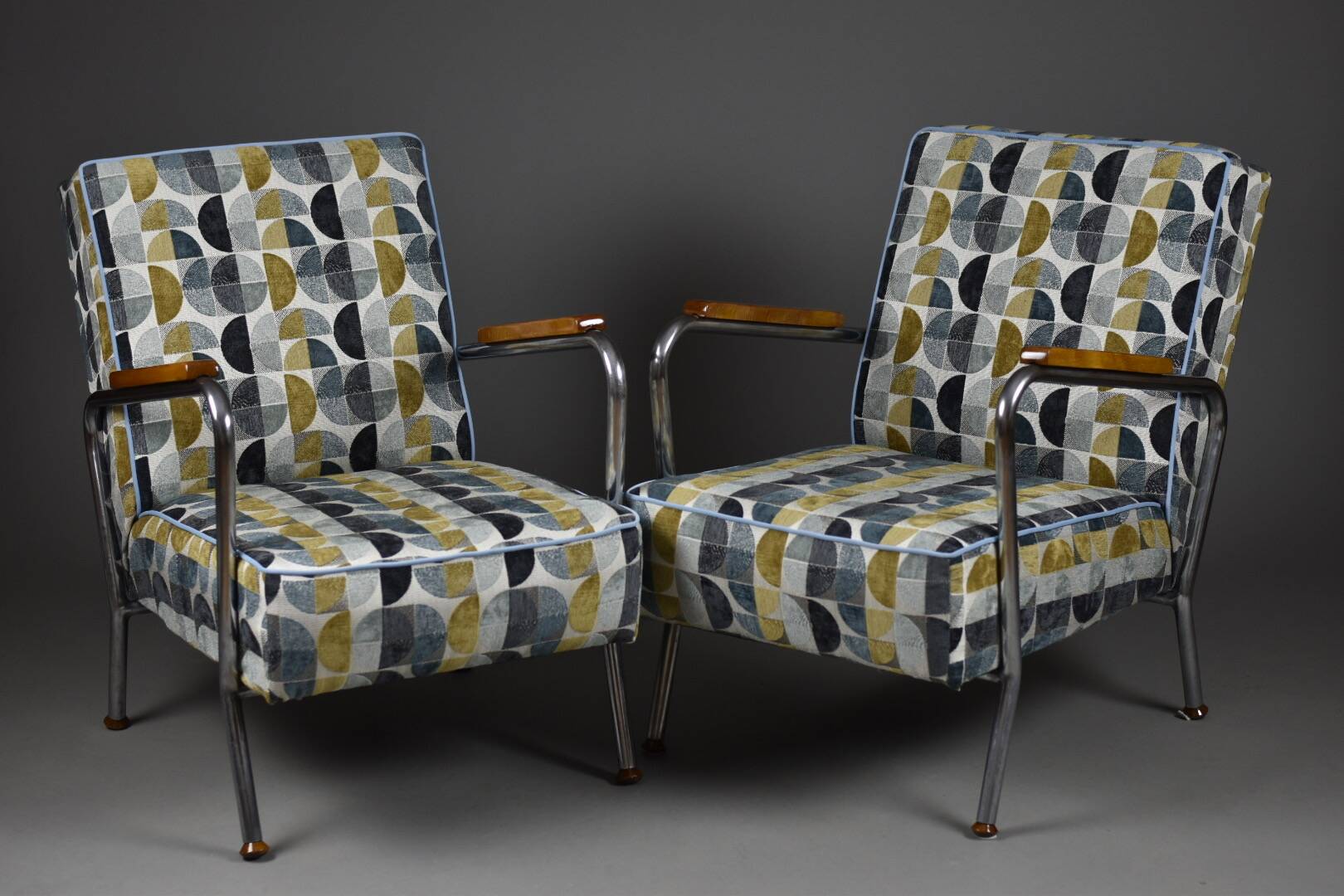 Paire de fauteuils Bauhaus, années 1950, Pologne