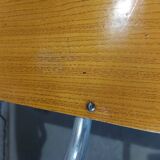 Fauteuil en bois et aluminium par Alpos, années 1970