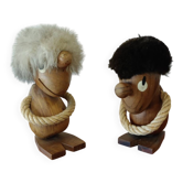 Teak figurines