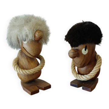Teak figurines