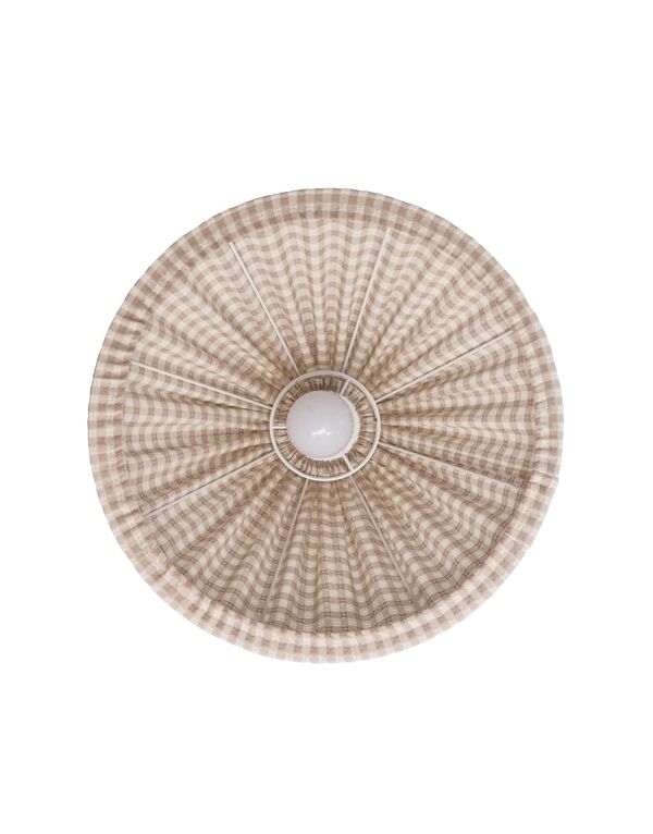 Suspension vichy forme conique ''Malala vichy sable et blanc cassé