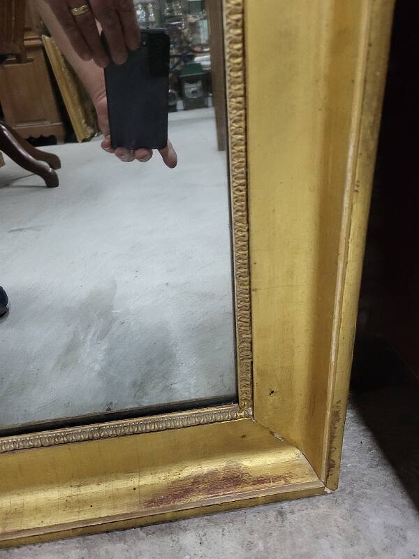Large gilt mirror in 2 parts from the early 19th century