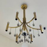 Gaetano Sciolari Geometric Chandelier Hollywood Regency 1970’s