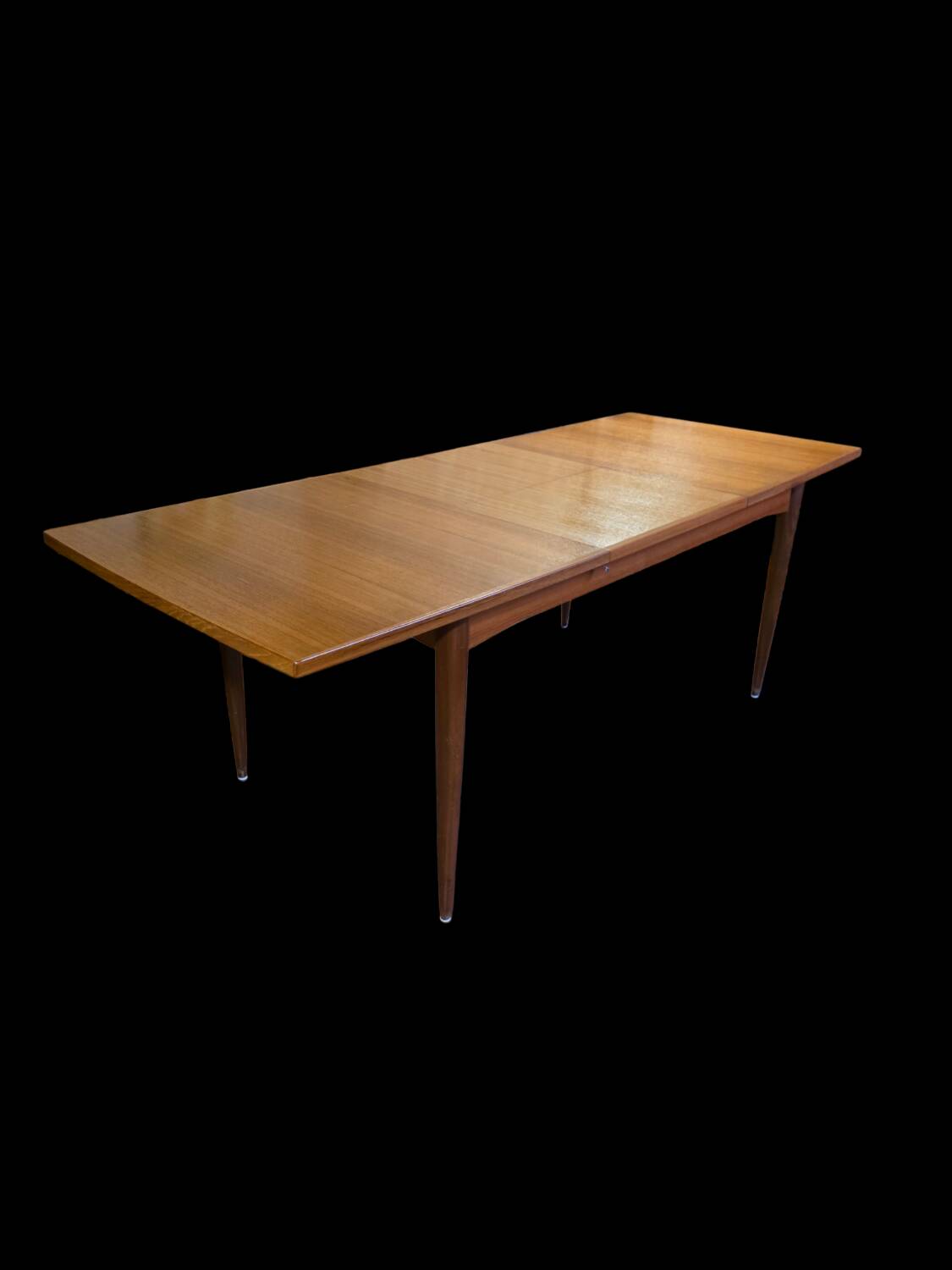 Table scandinave galbée extensible papillon en teck années 60