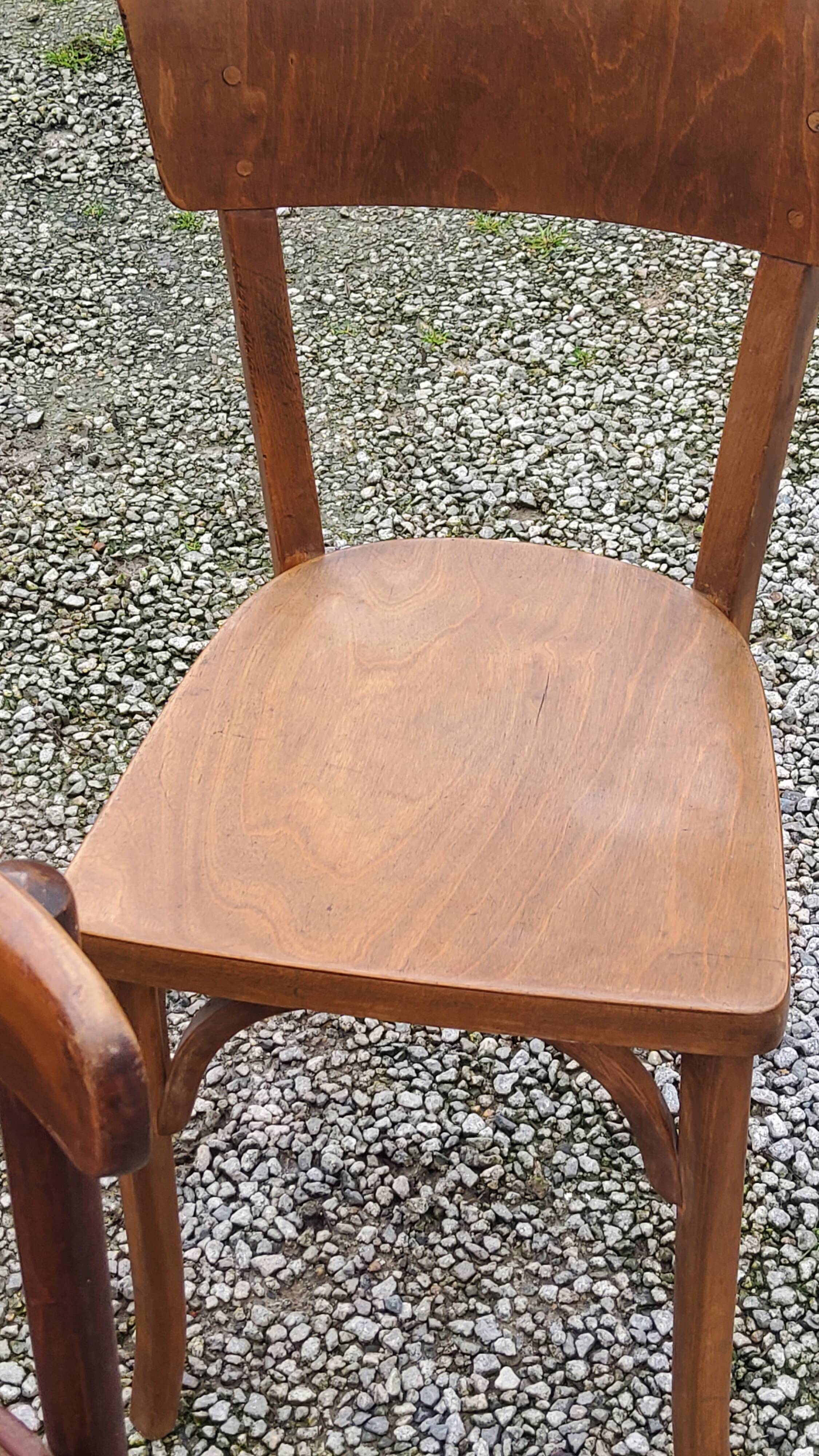 Set of 6 old bistro chairs Baumann and others