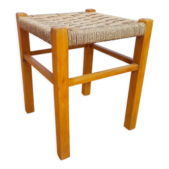 Tabouret en corde et bois d'Erich Dieckmann 1930