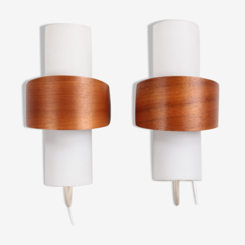 Set Philips Wall lamps Design by Louis Kalff model NX40, the Netherlands.