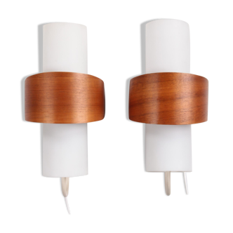 Set Philips Wall lamps Design by Louis Kalff model NX40, the Netherlands.