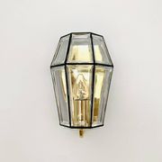 Set of 2 Glass Wall Lamps by Glashütte Limburg