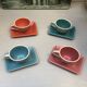 4 vintage ceramic coffee mugs edited by lbvyr circa