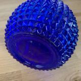 Carafe en verre d’Empoli bleu cobalt