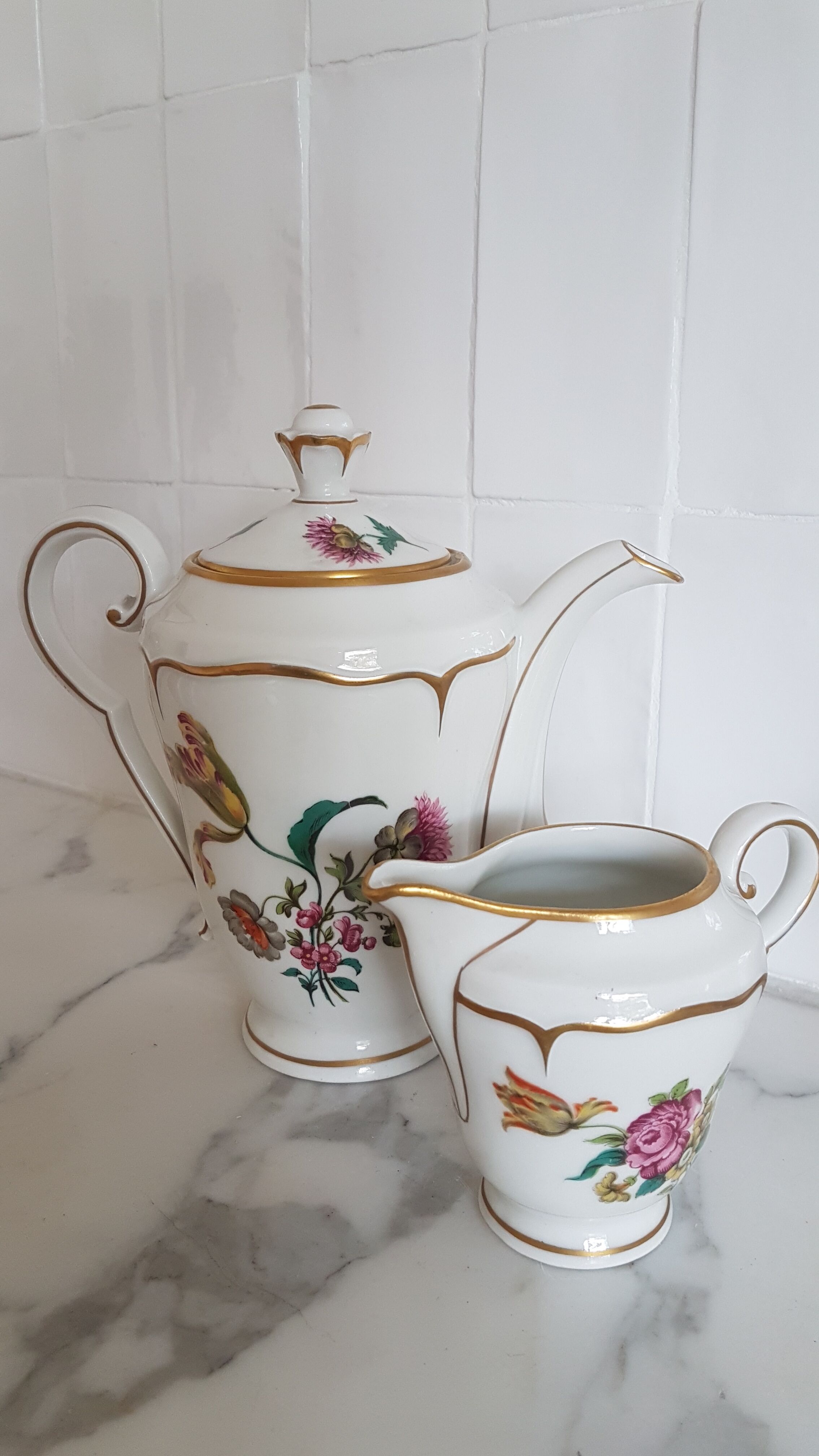 Fine porcelain tea service