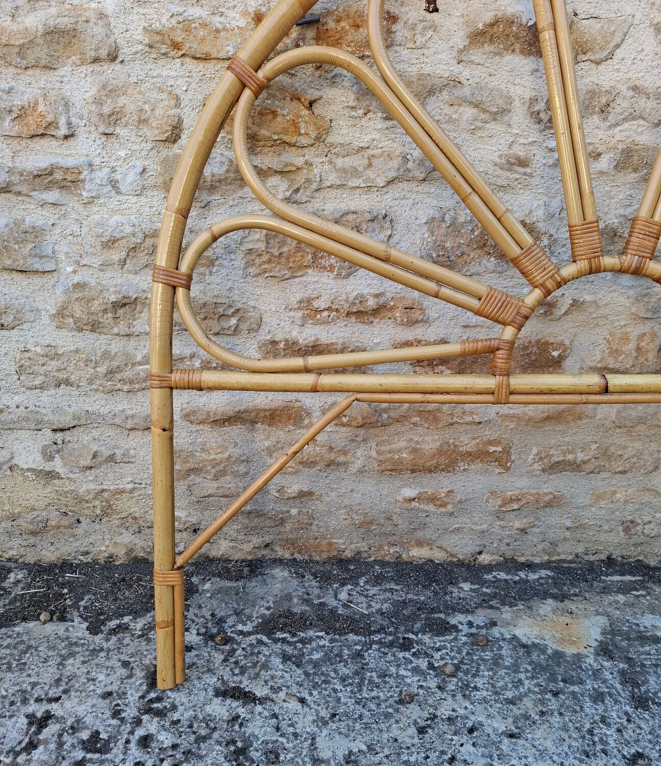 Bamboo and rattan headboard