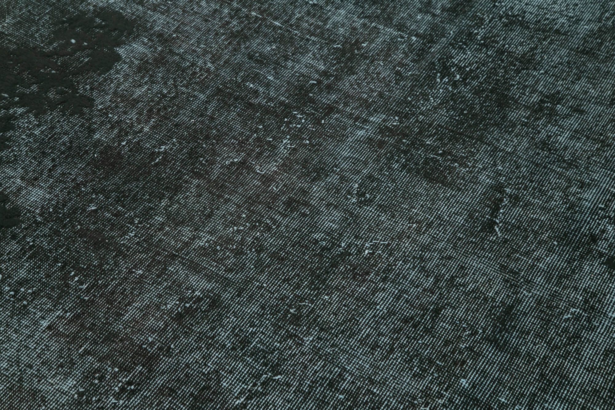 Hand-Knotted Hi-Low Pile Oriental 1980s 144 cm x 245 cm Black Carpet