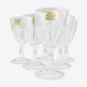 Suite of 6 Arcoroc glasses