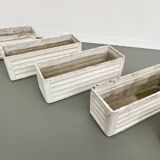 Set of 8 fiber cement planters