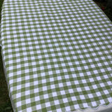 Vintage tablecloth Scottish style green white