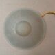 Art Deco ceiling lamp/chandelier in white pressed molded glass in working order