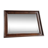 Ancien miroir biseauté encadrement cadre bois