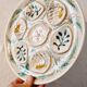 Interesting French porcelain oyster dish MBFA Pornic hand-painted marine M.