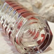 Ruby-colored glass vase by JG Durand and produced by Luminarc circa 1970