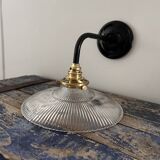 Holophane glass wall light