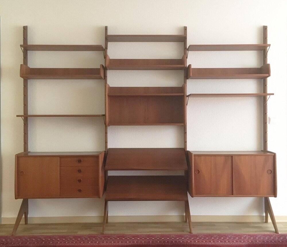 Mid-Century Modular Wall Unit Ergo in teak by John Texmon and Einar Blindheim for Blindheim Möbelfabrikk, 1960s.