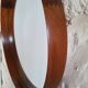 Round teak mirror Uno and Osten Kristiansson Luxus Vittsjö, Scandinavian
