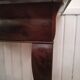 Consoles pair restoration in mahogany and black granite