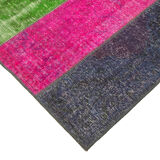 Hand-knotted anatolian contemporary 200 cm x 300 cm multicolor patchwork carpet
