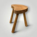 Vintage solid wood tripod stool – 50s bean model