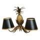 Vintage Gold Pineapple Wall Lamp with Black Shades: Mid-Century Retro Light