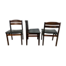 Set of 3 Danish rosewood chairs